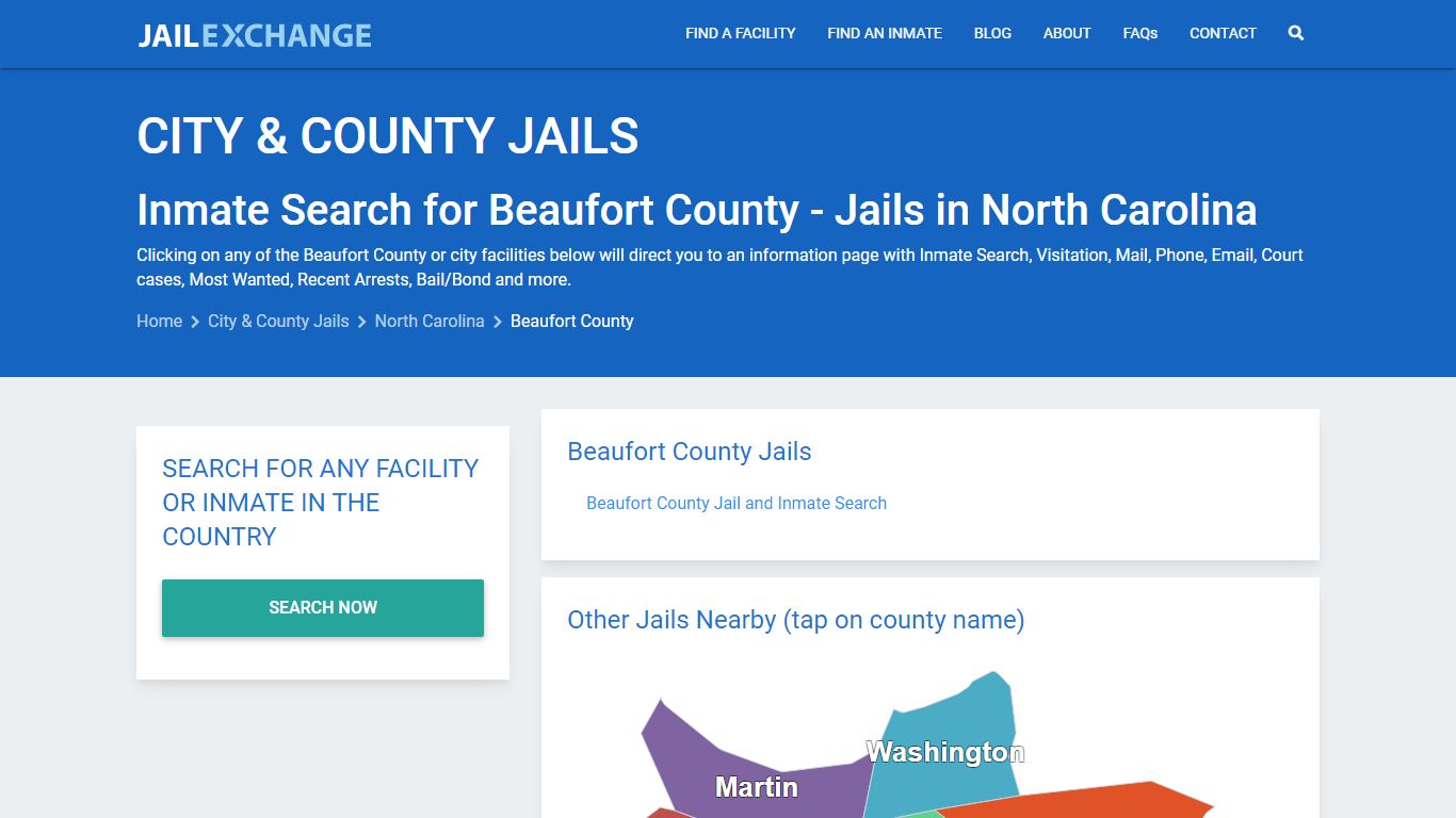 Inmate Search for Beaufort County | Jails in North Carolina - Jail Exchange
